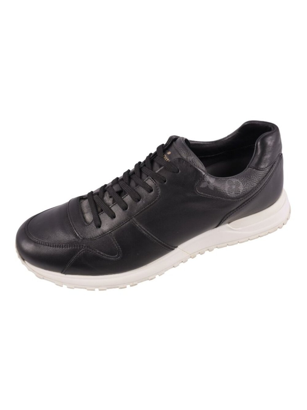 Louis Vuitton Sneakers Run Away Shoes Leather Low Cut Black 9.5